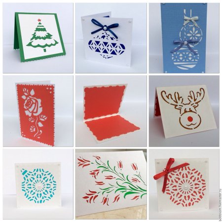 Новогодние открытки вырезалки