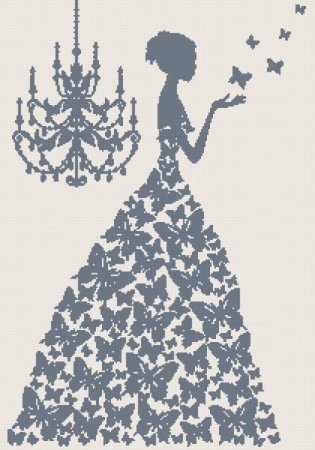 Силуэт девушки с украшениями