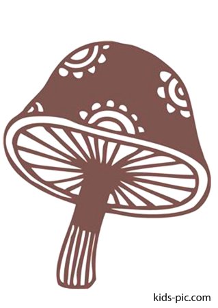 Трафареты на окна грибы