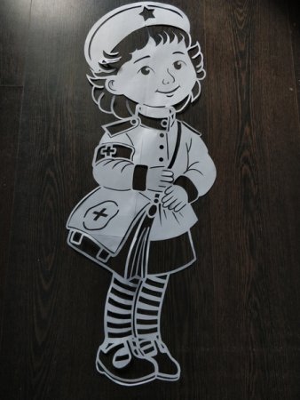 Вытынанка дети в военной форме