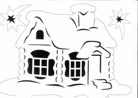 Украшения на окна домики