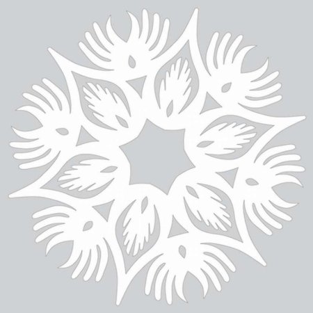 Новогодние вытынанки снежинки