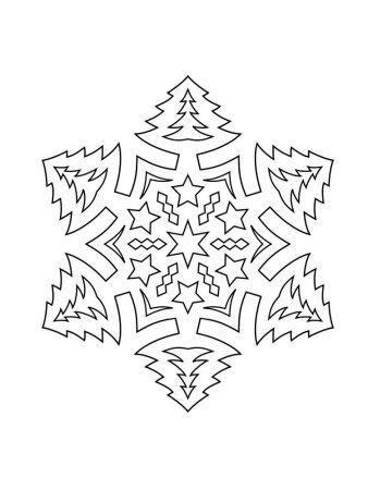Вытынанки снежинки маленькие