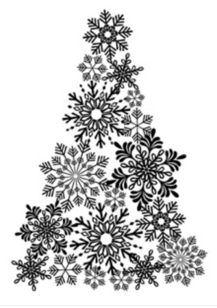 Еле ка из снежинок на окно