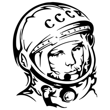 Космонавт для раскрашивания для детей
