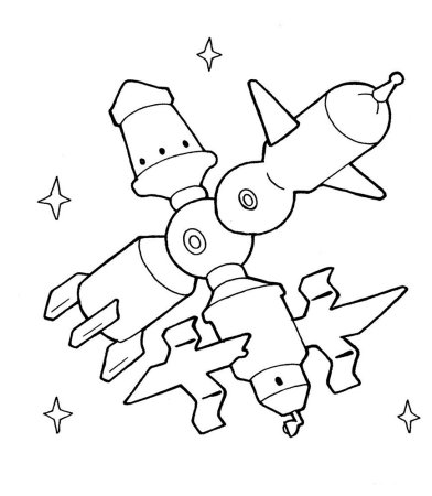 Раскраски космос для детей 3-4 лет
