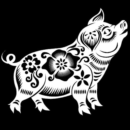Хрюшка черно белая