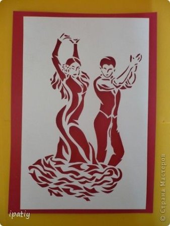 Шаблоны вытынанок танец