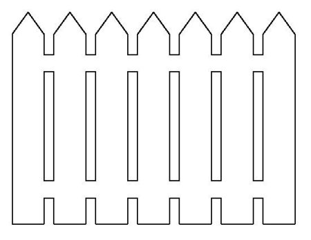 Забор трафарет для вырезания