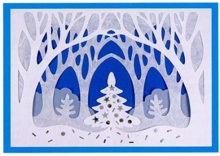 Аппликация зимний пейзаж