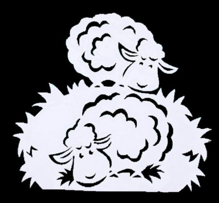 Вытынанка Овечка