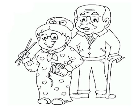 Раскраска дедушка