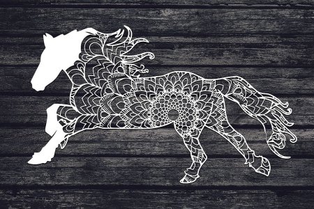 Лошадь трафарет для вырезания