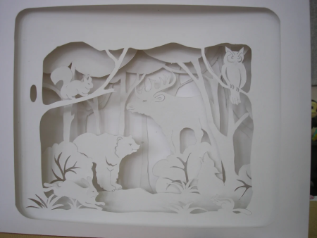 Многослойные бумажные картины