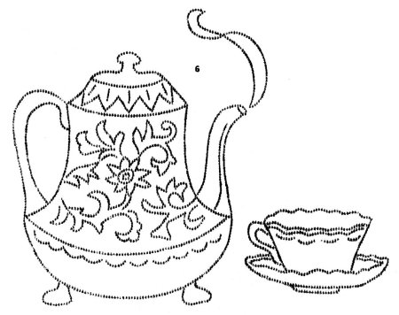 Чайник с узором для раскрашивания