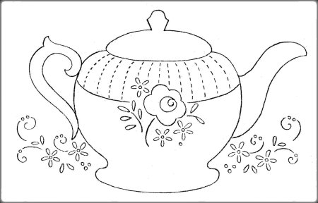 Чайник раскраска
