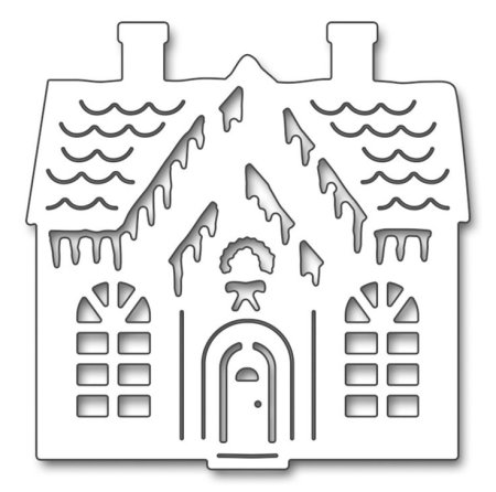 Новогодние украшения на окна домики