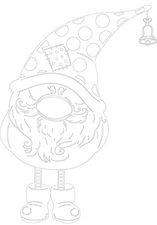 Новогодние Гномы на окне вытынанки