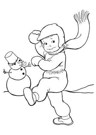 Раскраска. Зимние забавы