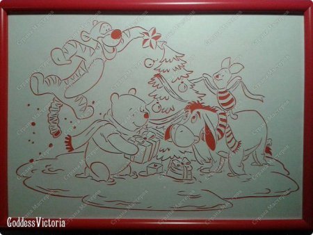 Трафарет мишка с шариками