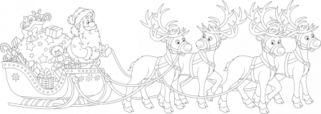 Вытынанка дед Мороз с подарками на санях