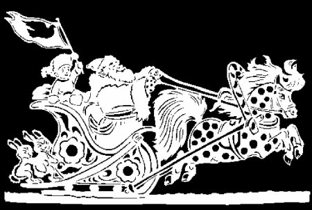 Новогодние сани вытыканки