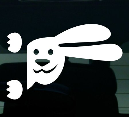 Заяц выглядывает