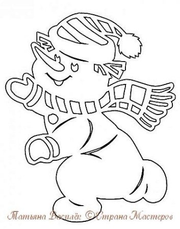 Новогодние украшения на окна Снеговики