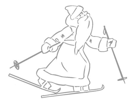 Вытынанка дед мороз на коньках (49 фото)
