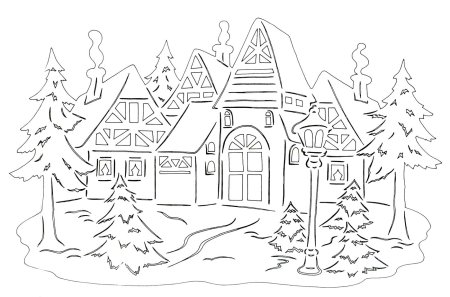 Трафареты на окна новогодние