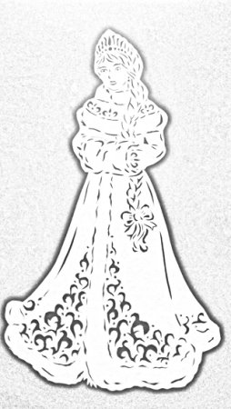 Ажурное вырезание Снегурочка