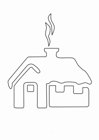 Новогодние украшения на окна домики