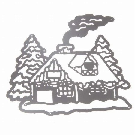 Новогодние украшения на окна домики