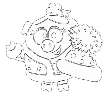 Вытынанки Смешарики новогодние