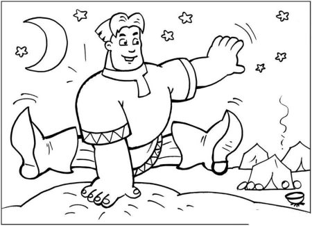 Раскраска богатырь Алеша Попович