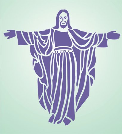 Иисус трафарет