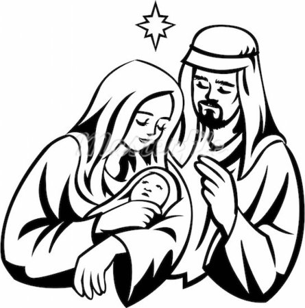 Трафарет рождения Иисуса Христа