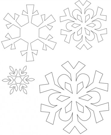 Снежинка трафарет для вырезания