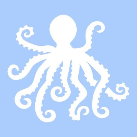 Морской конек трафарет