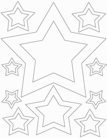Трафарет для вырезания звезд