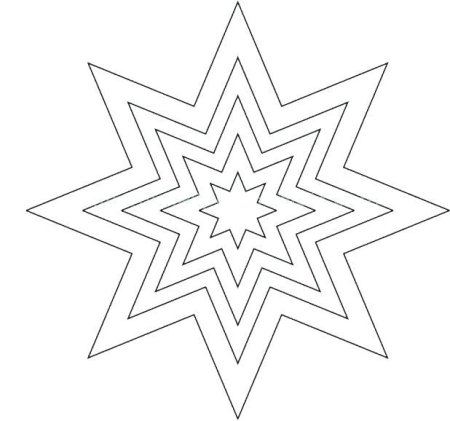 Трафарет для вырезания звезд