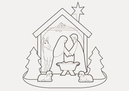 Макет Рождественского вертепа