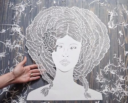 Трафарет девушки для вырезания
