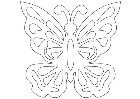 Вытынанка бабочка рисунок (47 фото)