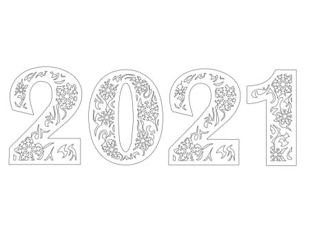 Вытынанки цифры 2021