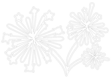 Трафарет салюта для вырезания