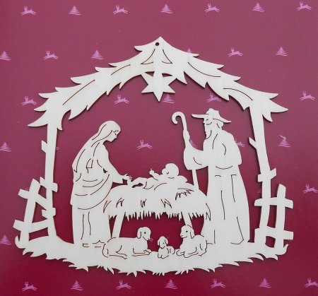 Вытынанка вертеп Рождество