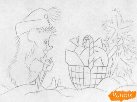 Ежик с подарками вытанка