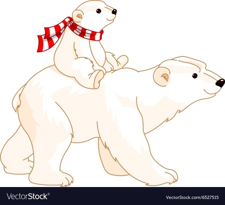 Белые мишки на окно