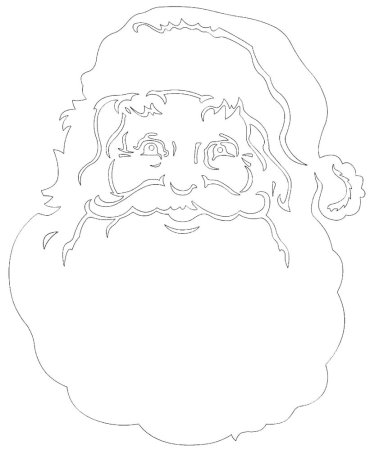 Дед Мороз трафарет